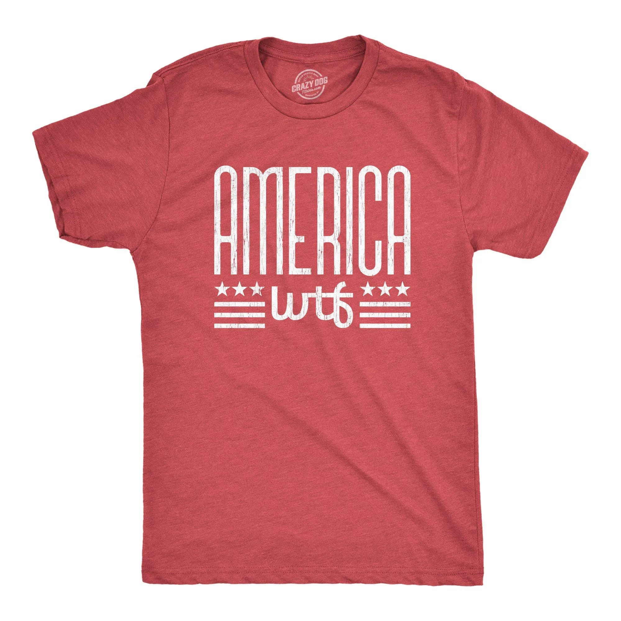 America WTF Men's T Shirt sold by Crazy Dog T-Shirts product image thumbnail 3