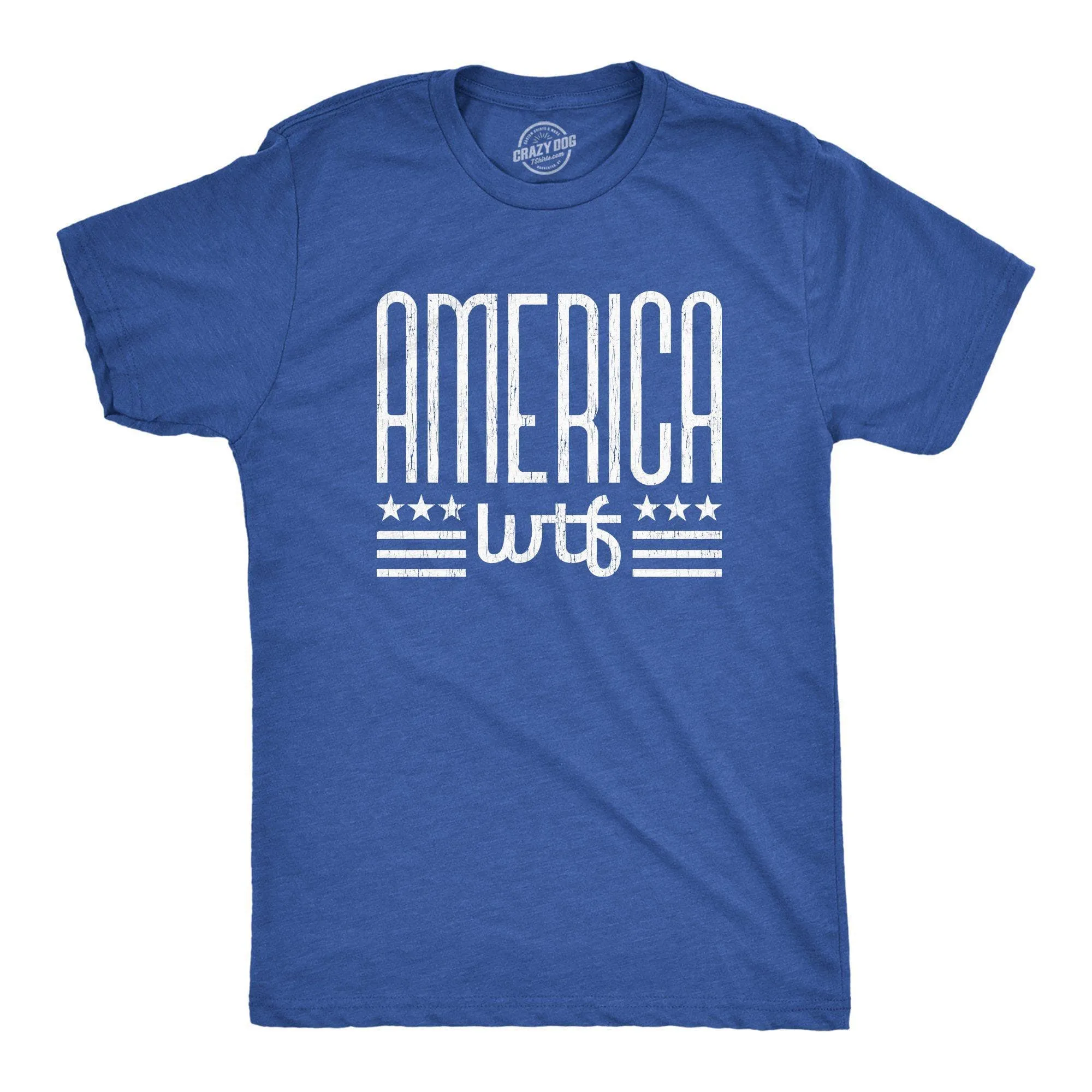 America WTF Men's T Shirt sold by Crazy Dog T-Shirts