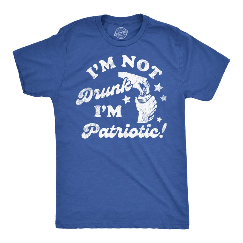Im Not Drunk Im Patriotic Men's T Shirt sold by Crazy Dog T-Shirts