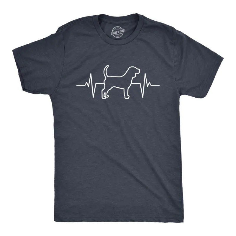 Dog Heart Beat Men's T Shirt sold by Crazy Dog T-Shirts