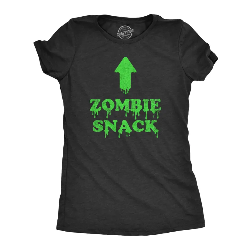 Zombie Snack Women's T Shirt sold by Crazy Dog T-Shirts