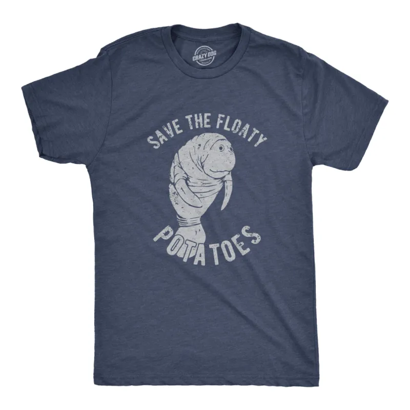 Save The Floaty Potatoes Men's T Shirt sold by Crazy Dog T-Shirts