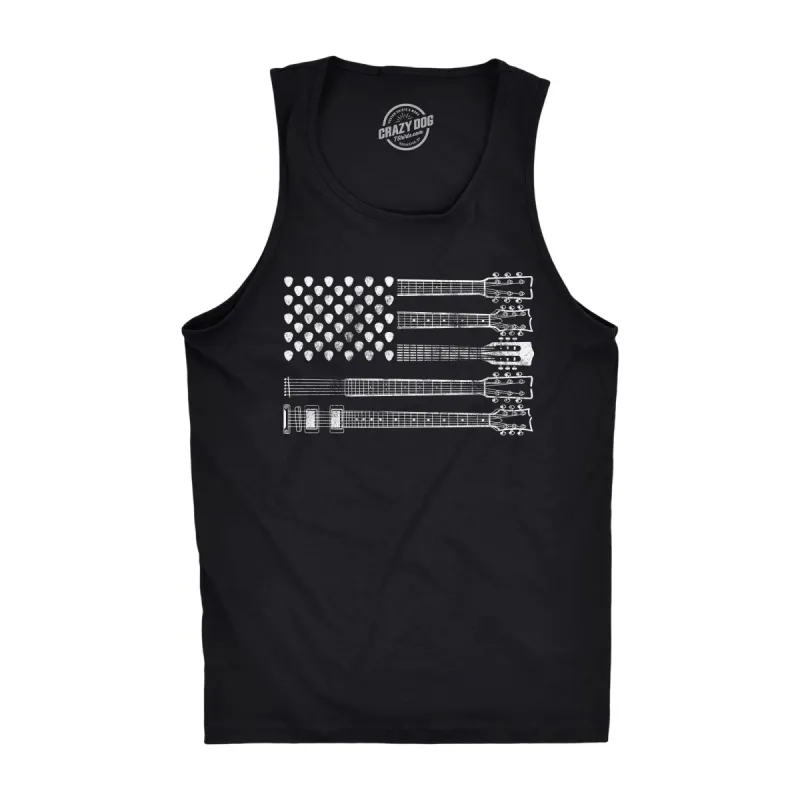 Guitar Flag Men's Tank Top sold by Crazy Dog T-Shirts