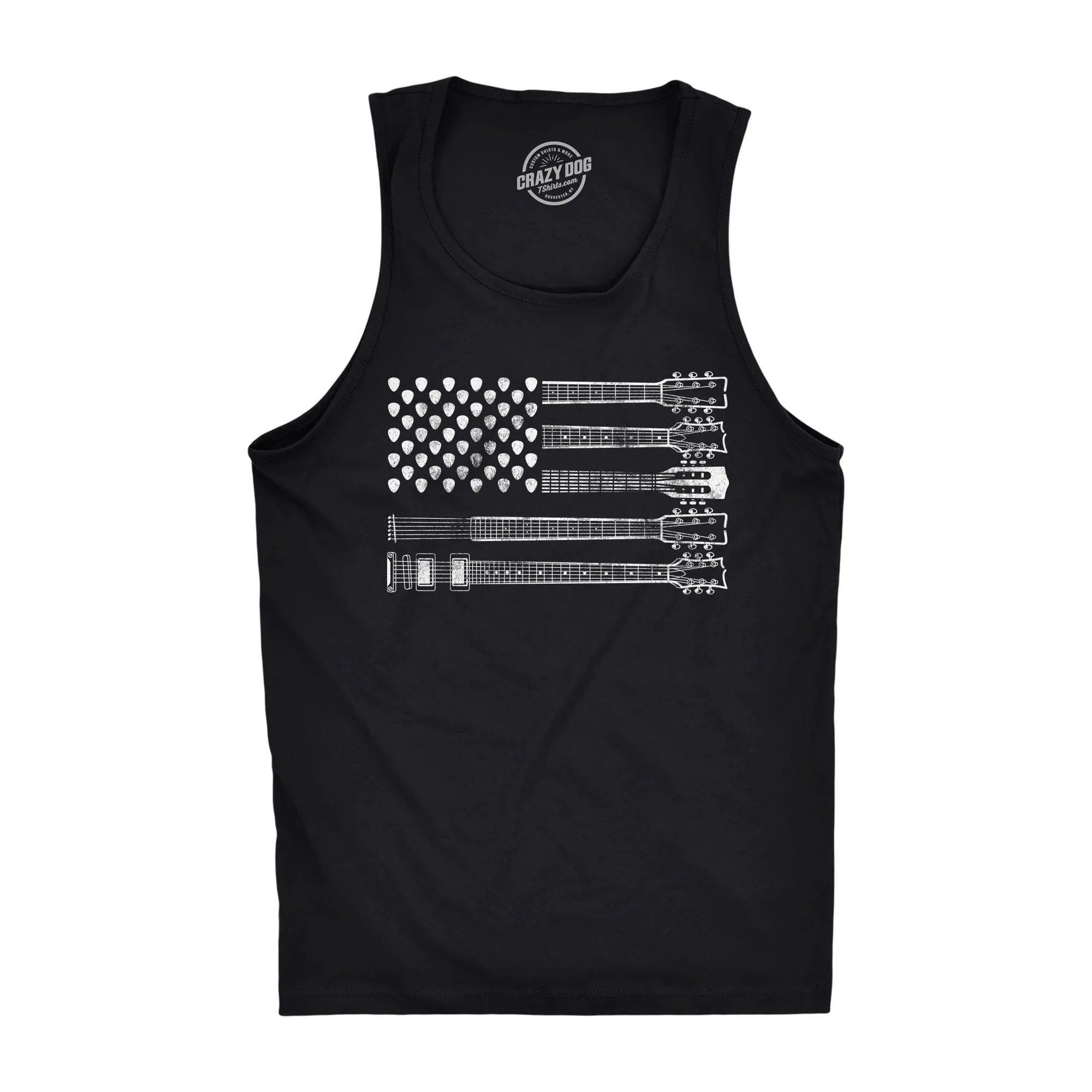Guitar Flag Men's Tank Top sold by Crazy Dog T-Shirts