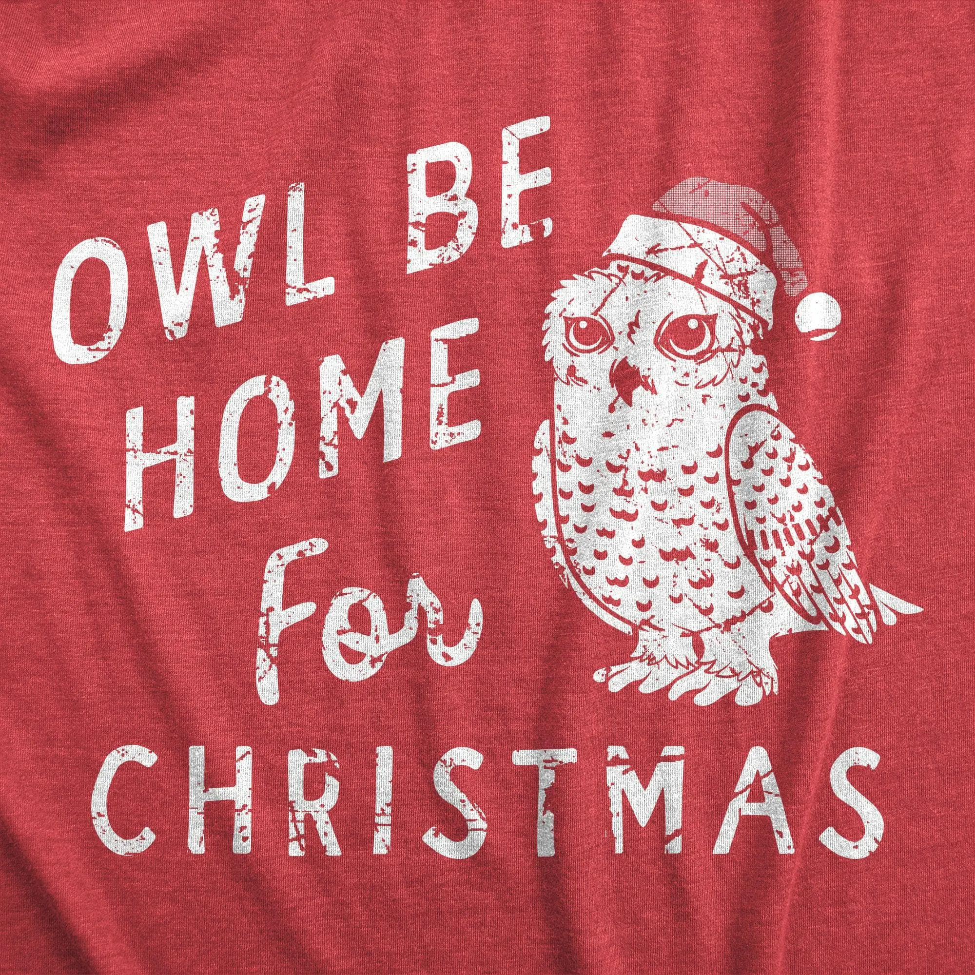 Owl Be Home For Christmas Men's T Shirt sold by Crazy Dog T-Shirts product image thumbnail 2