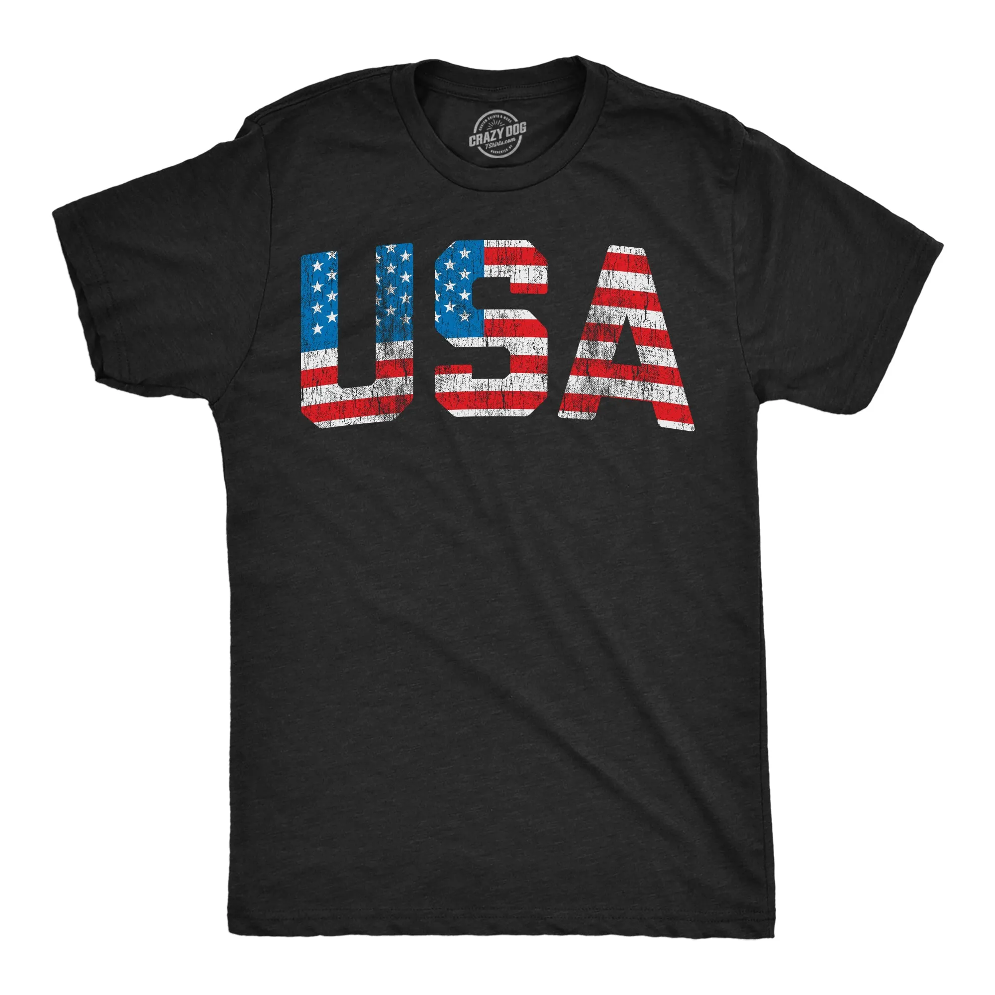 Vintage USA Men's T Shirt sold by Crazy Dog T-Shirts