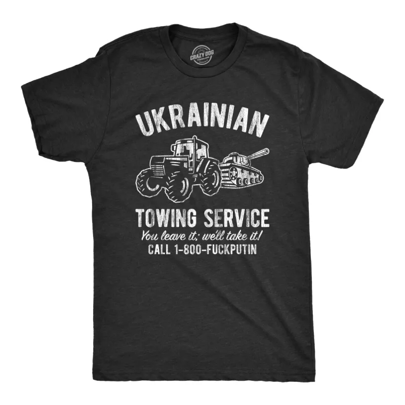 Ukrainian Towing Service Men's T Shirt sold by Crazy Dog T-Shirts