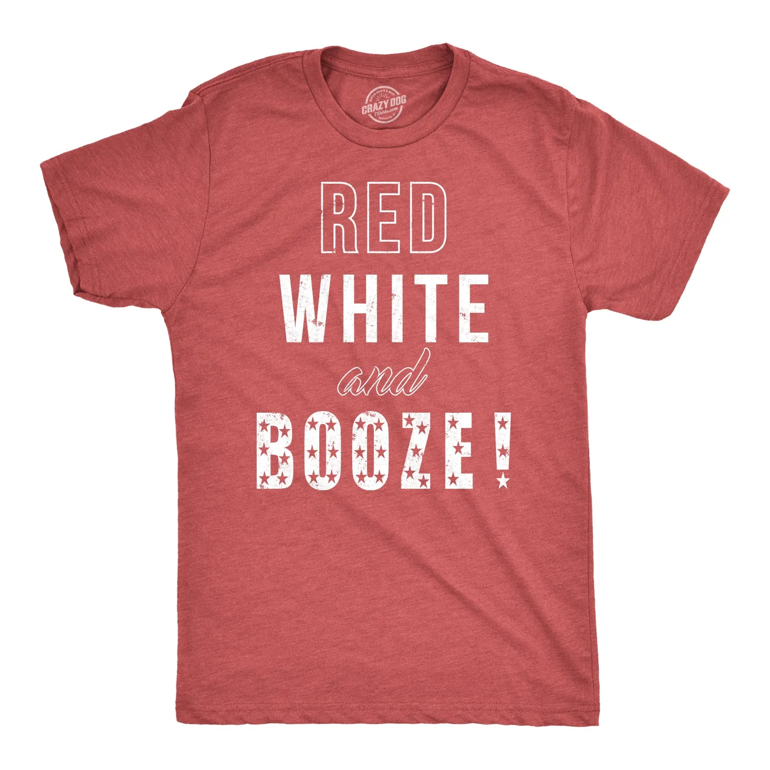 Red White and Booze Men's T Shirt sold by Crazy Dog T-Shirts