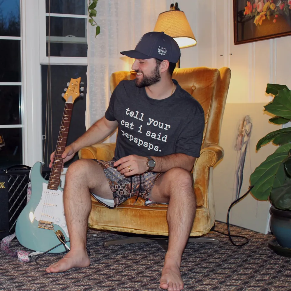 Tell Your Cat I Said Pspspsps Men's T Shirt sold by Crazy Dog T-Shirts product image thumbnail 4