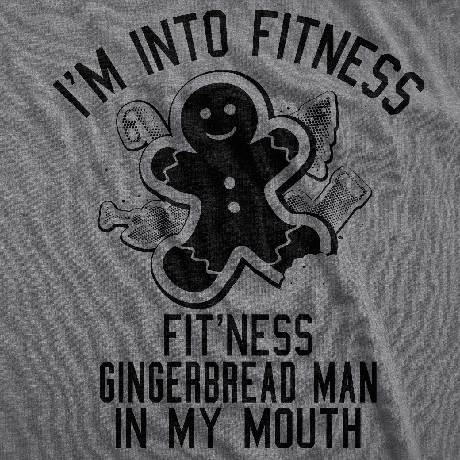 Fitness Gingerbread In My Mouth Men's T Shirt sold by Crazy Dog T-Shirts product image thumbnail 2