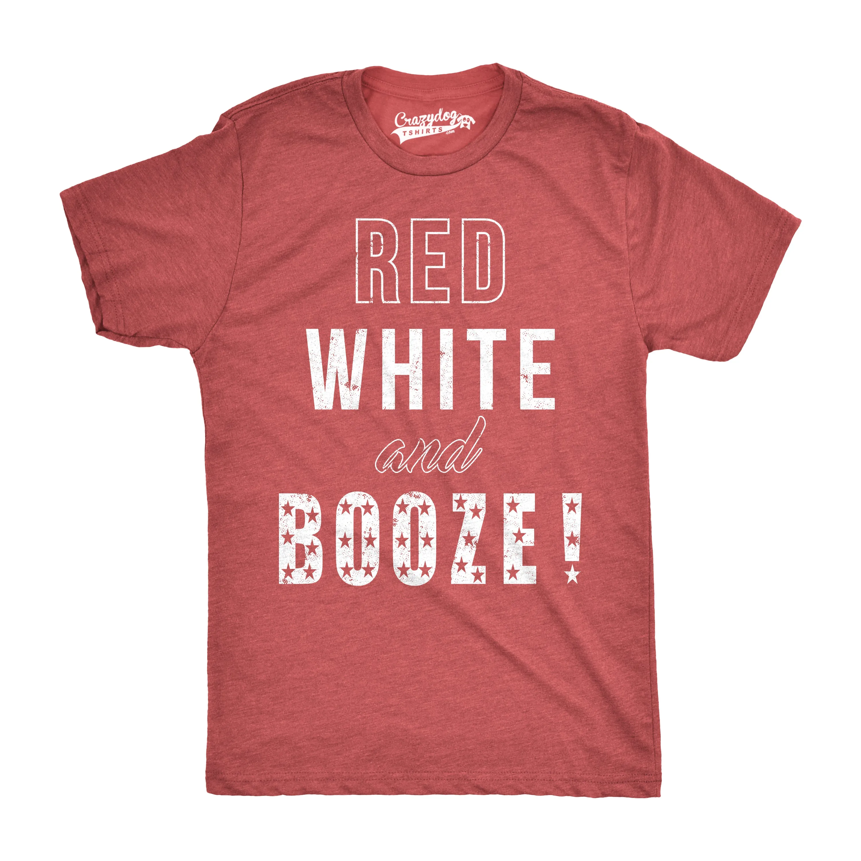 Red White and Booze Men's T Shirt sold by Crazy Dog T-Shirts product image thumbnail 3