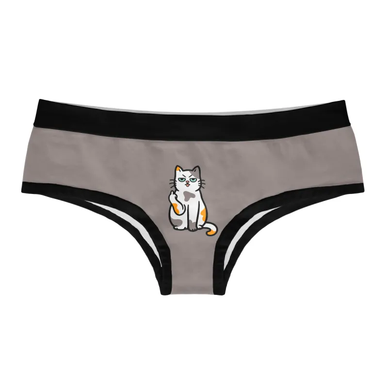 Cat Middle Finger Hipster Underwear sold by Crazy Dog T-Shirts