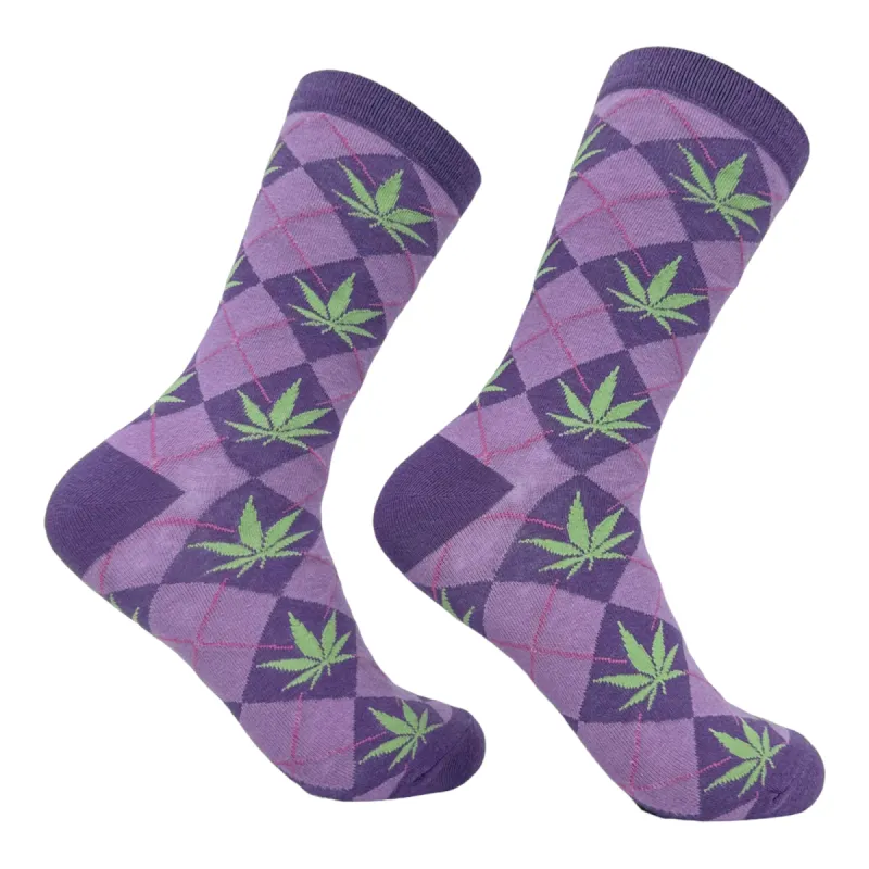 Women's Argyle Weed Socks sold by Crazy Dog T-Shirts