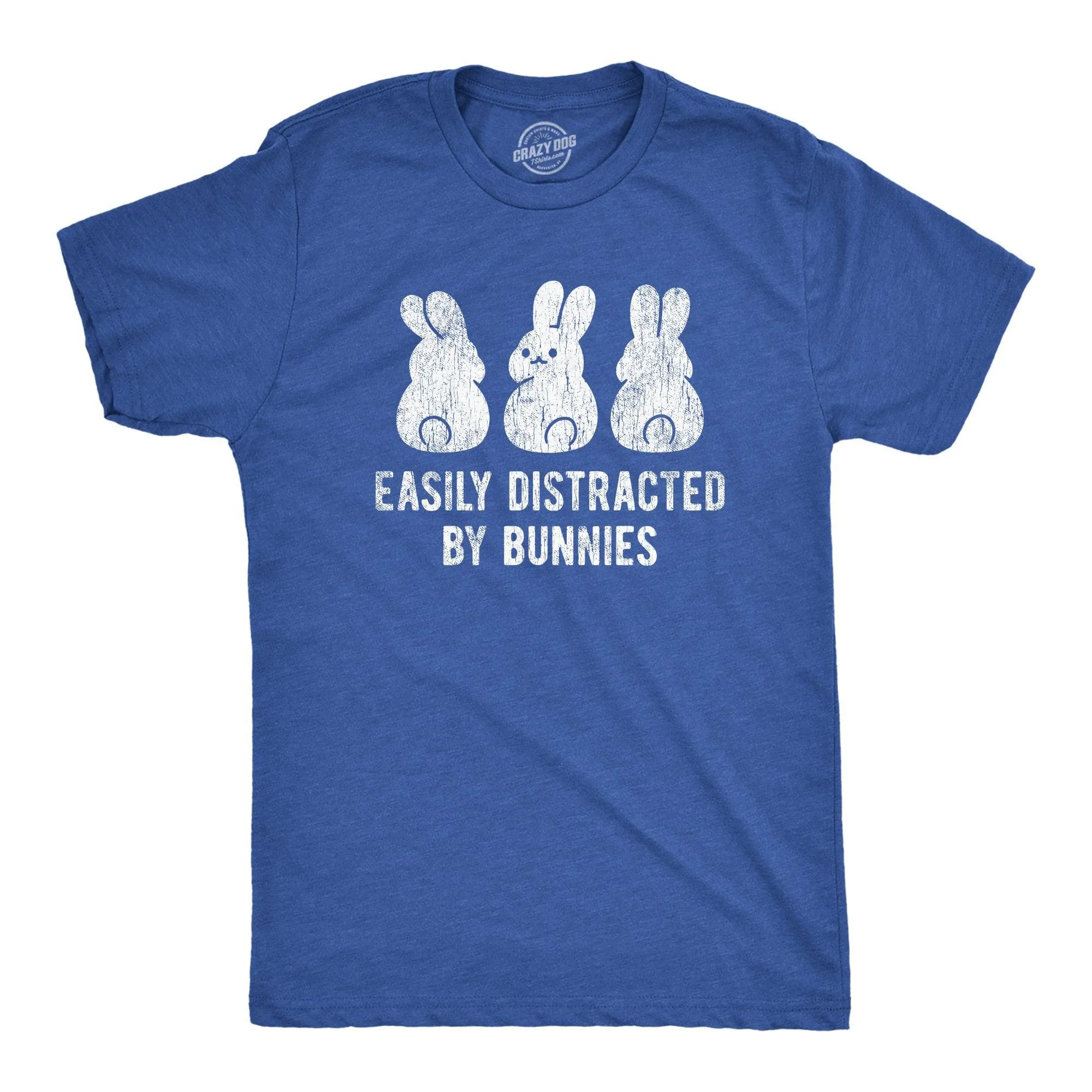 Easily Distracted By Bunnies Men's T Shirt sold by Crazy Dog T-Shirts
