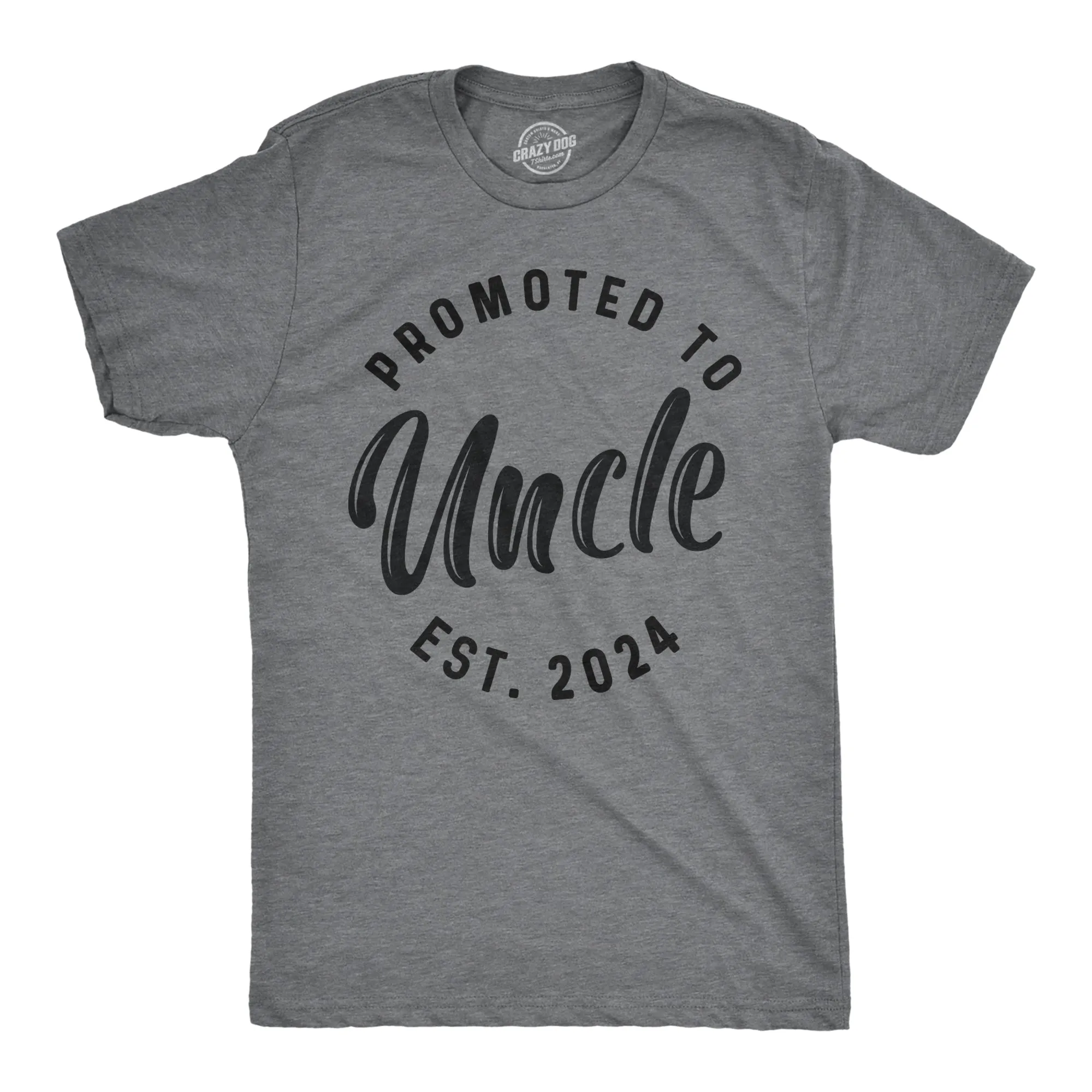 Promoted To Uncle 2024 Men's T Shirt sold by Crazy Dog T-Shirts