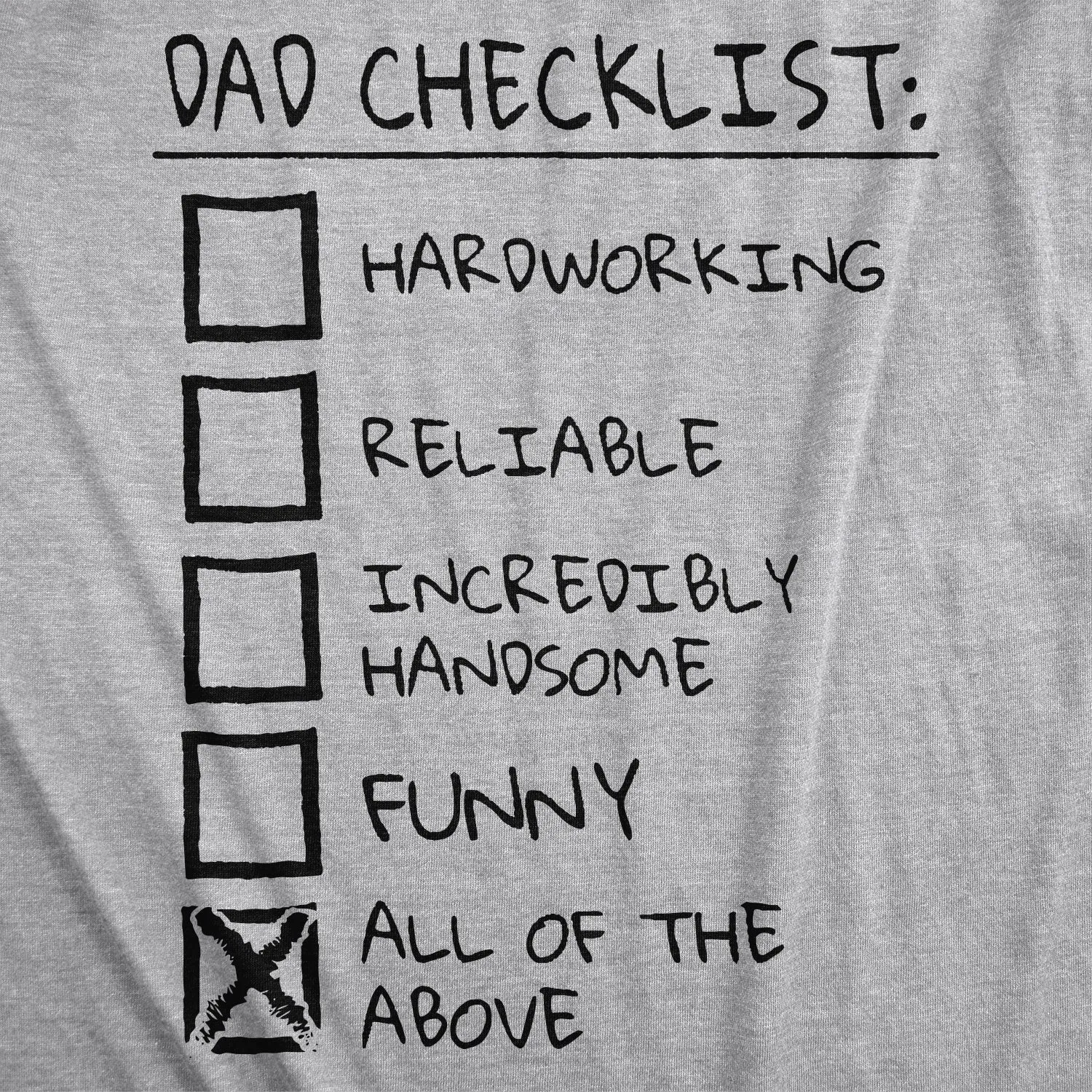 Dad Checklist Men's T Shirt sold by Crazy Dog T-Shirts product image thumbnail 2