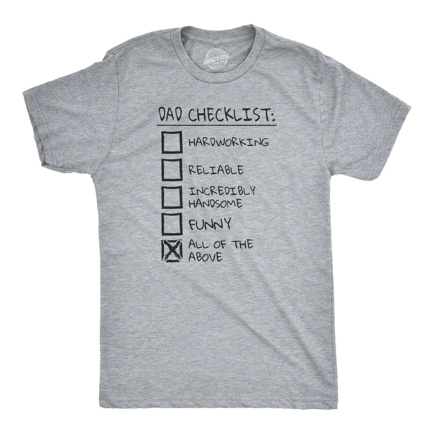 Dad Checklist Men's T Shirt sold by Crazy Dog T-Shirts