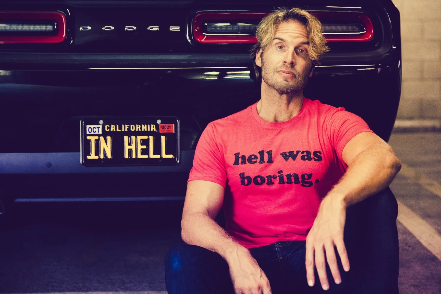 Hell Was Boring Men's T Shirt sold by Crazy Dog T-Shirts product image thumbnail 3