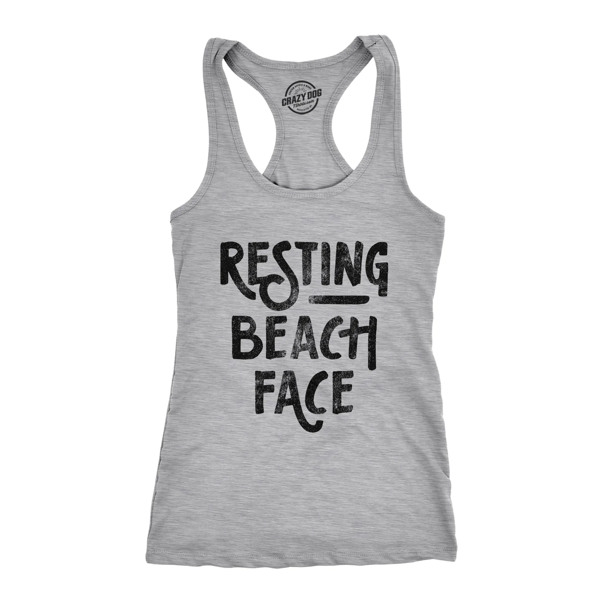 Resting Beach Face Women's Tank Top sold by Crazy Dog T-Shirts