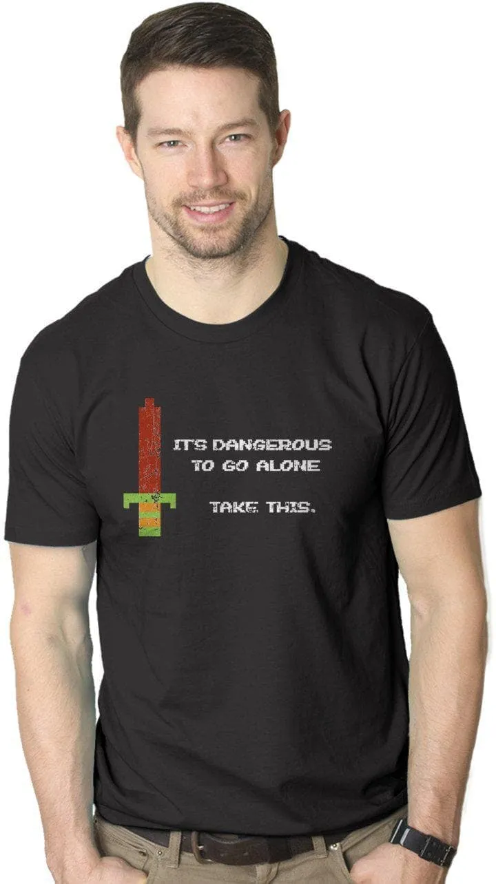 It's Dangerous To Go Alone Men's T Shirt sold by Crazy Dog T-Shirts product image thumbnail 5