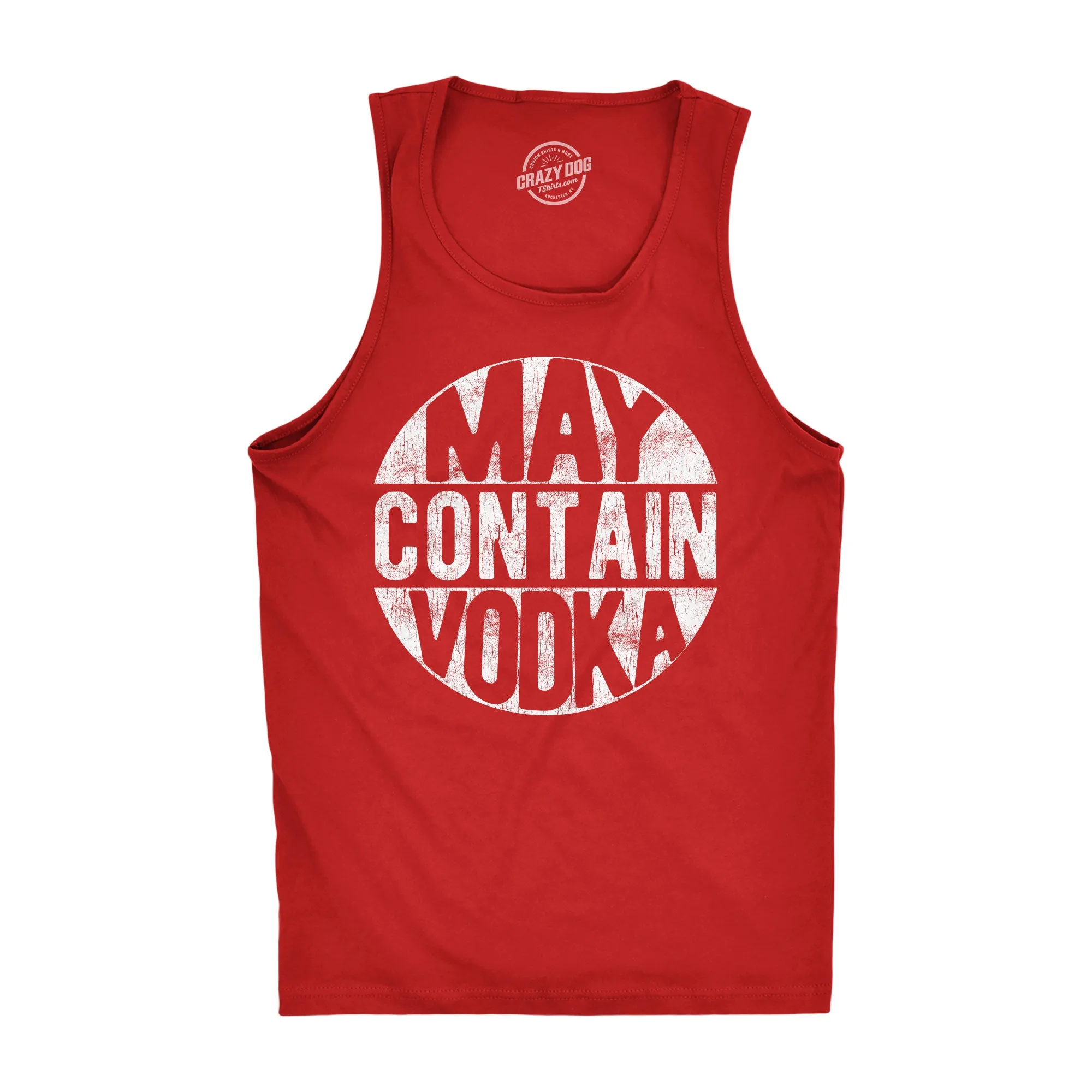 May Contain Vodka Men's Tank Top sold by Crazy Dog T-Shirts