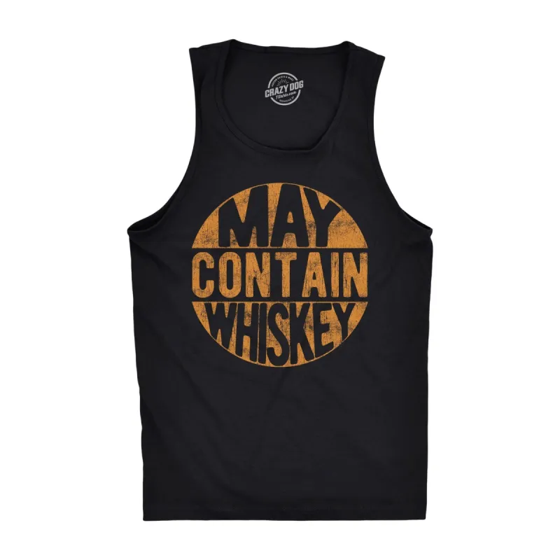 May Contain Whiskey Men's Tank Top sold by Crazy Dog T-Shirts