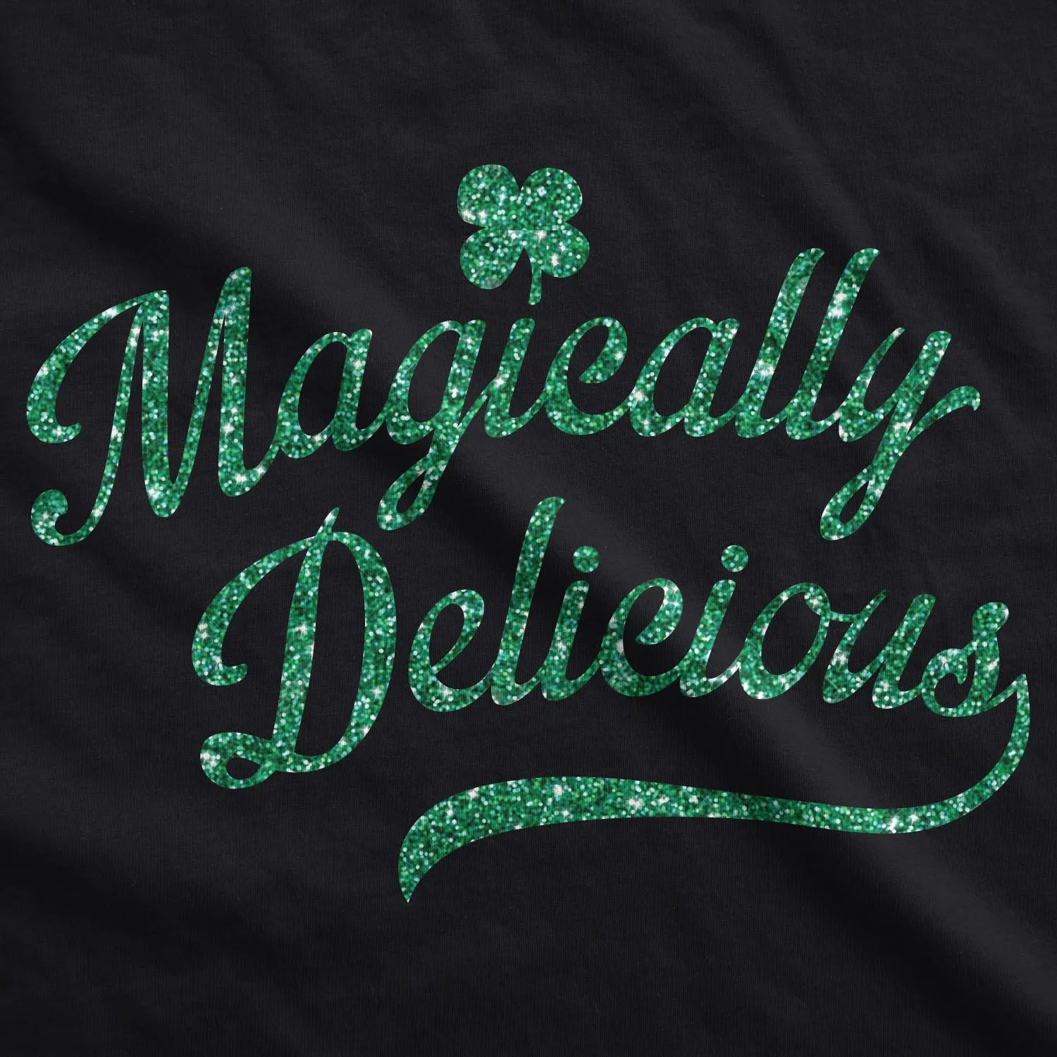 Magically Delicious Black Shirt Glitter Ink Women's T Shirt sold by Crazy Dog T-Shirts product image thumbnail 2