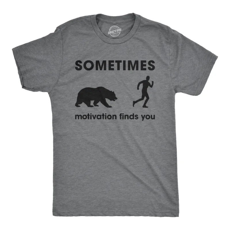 Motivation Finds You Men's T Shirt sold by Crazy Dog T-Shirts