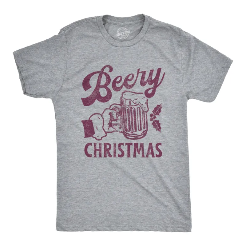 Beery Christmas Men's T Shirt sold by Crazy Dog T-Shirts