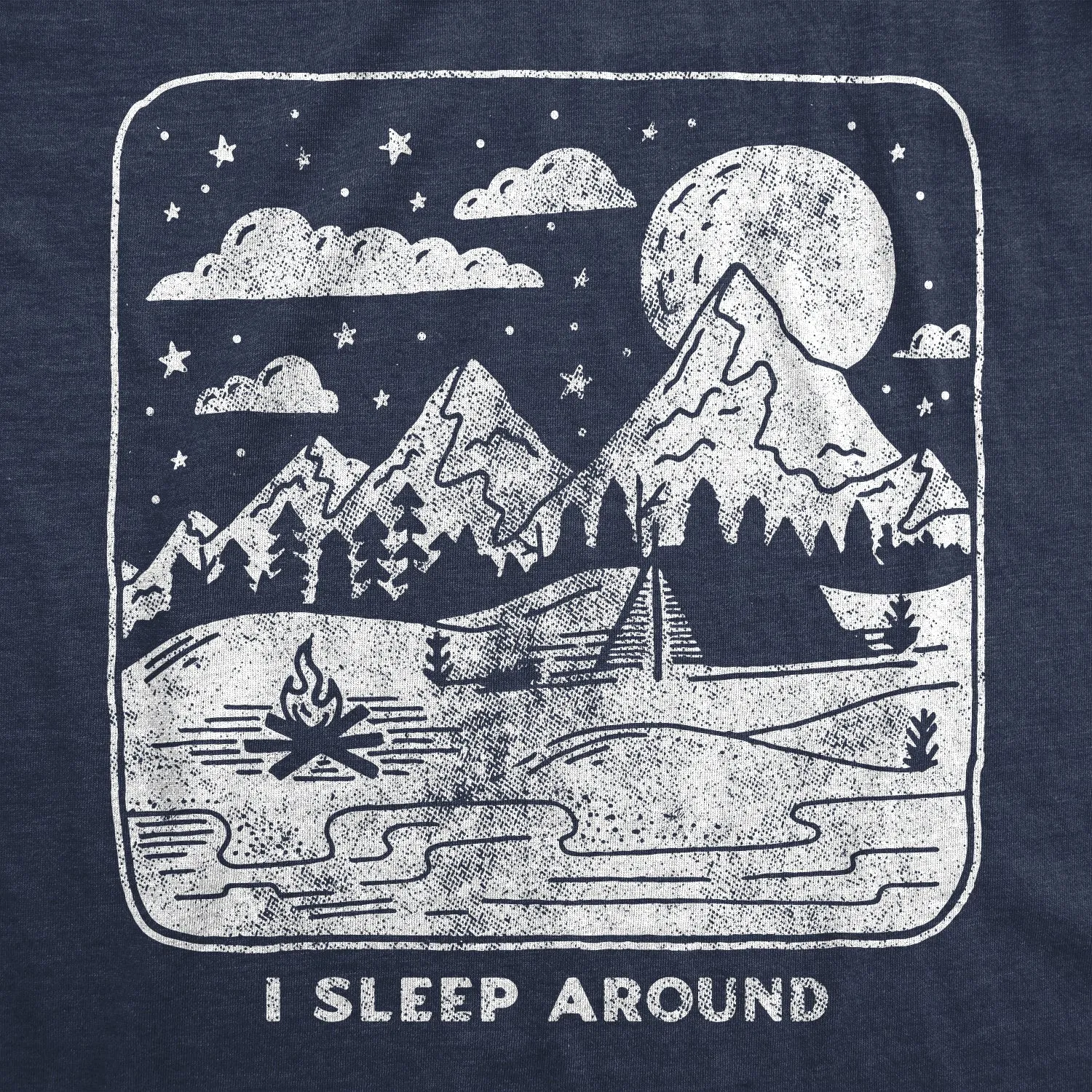 I Sleep Around Women's T Shirt sold by Crazy Dog T-Shirts product image thumbnail 2