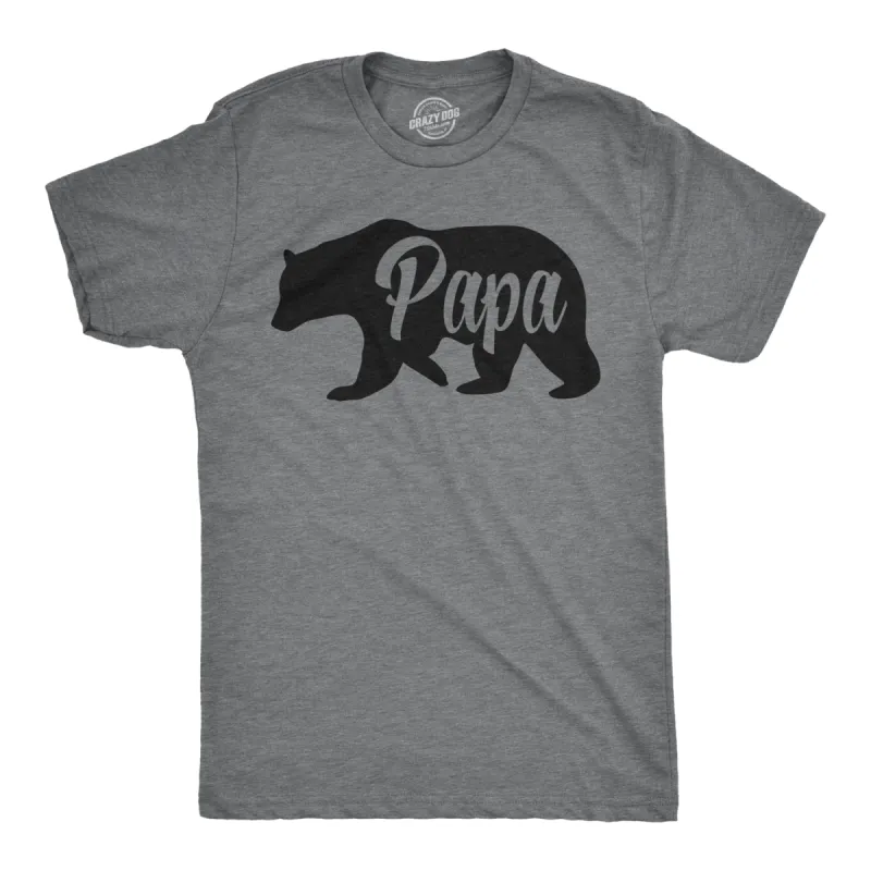 Papa Bear Men's T Shirt sold by Crazy Dog T-Shirts
