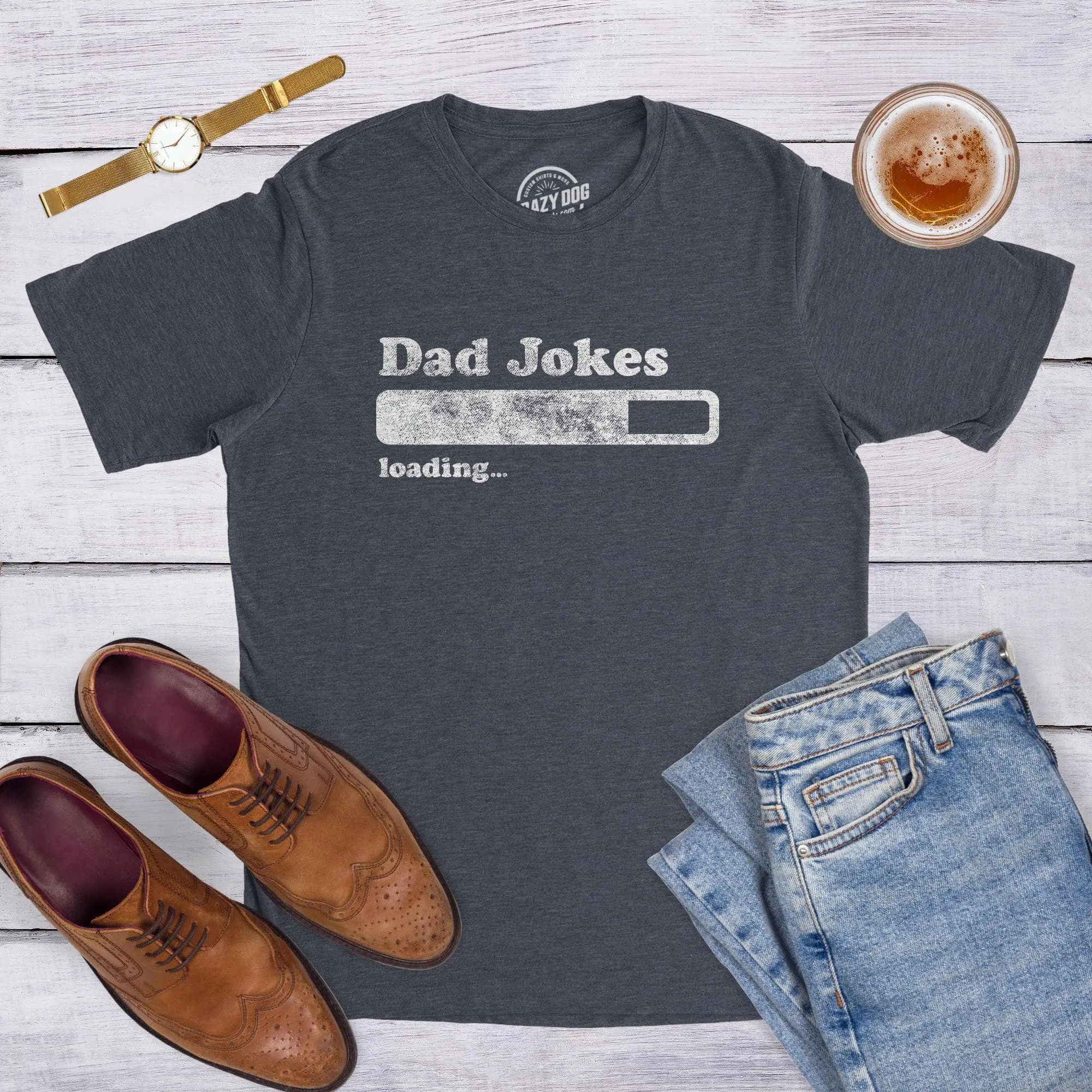 Dad Jokes Loading Men's T Shirt sold by Crazy Dog T-Shirts product image thumbnail 3