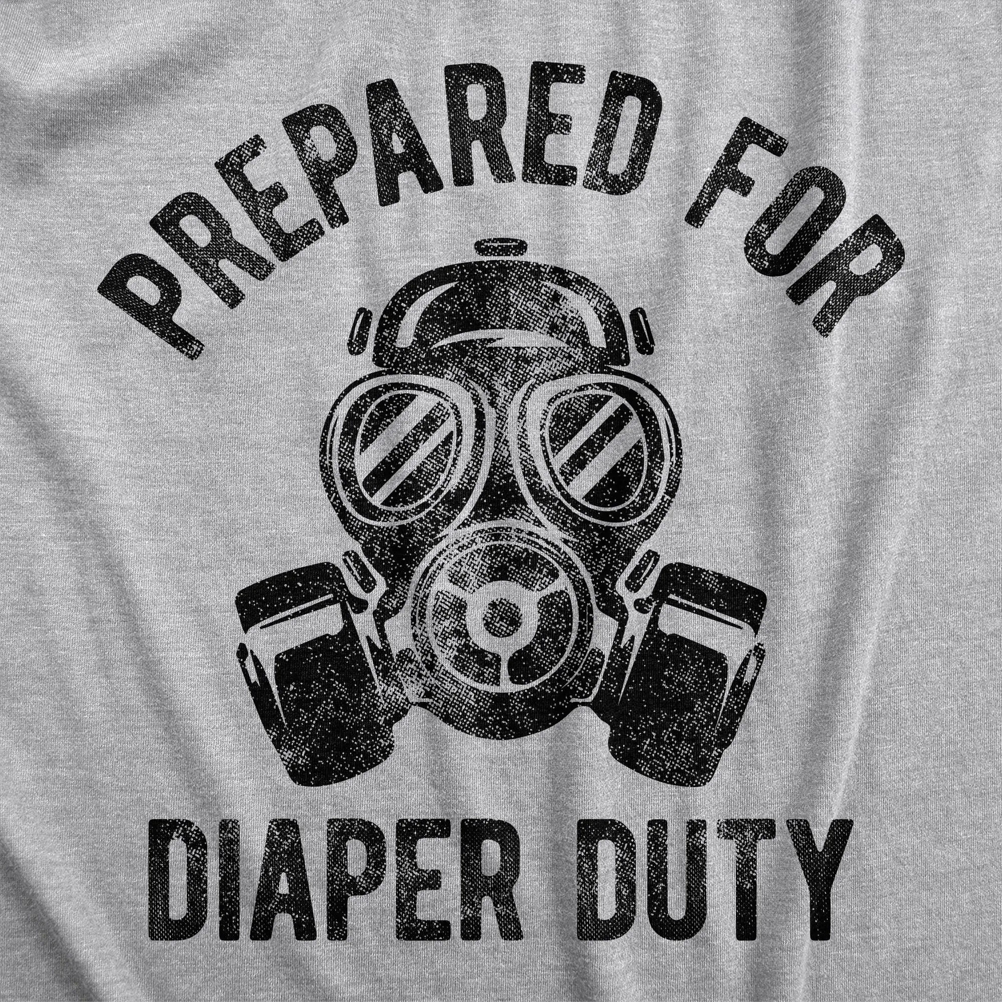 Prepared For Diaper Duty Men's T Shirt sold by Crazy Dog T-Shirts product image thumbnail 2