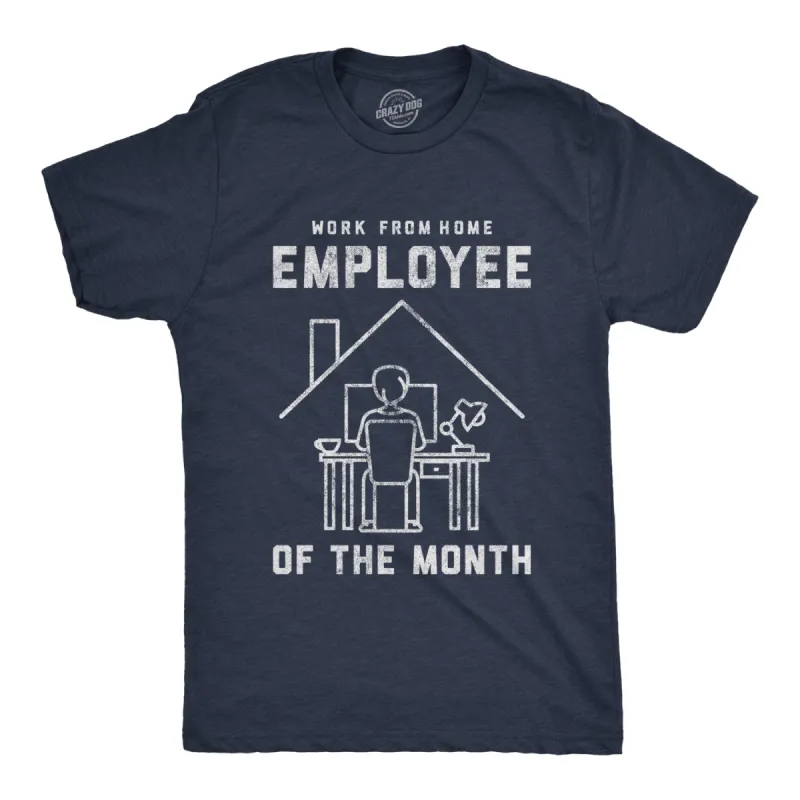 Work From Home Employee Of The Month Coronavirus Men's T Shirt sold by Crazy Dog T-Shirts