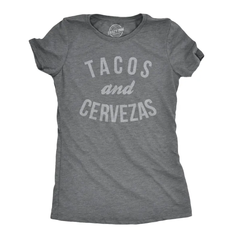 Tacos and Cervezas Women's T Shirt sold by Crazy Dog T-Shirts