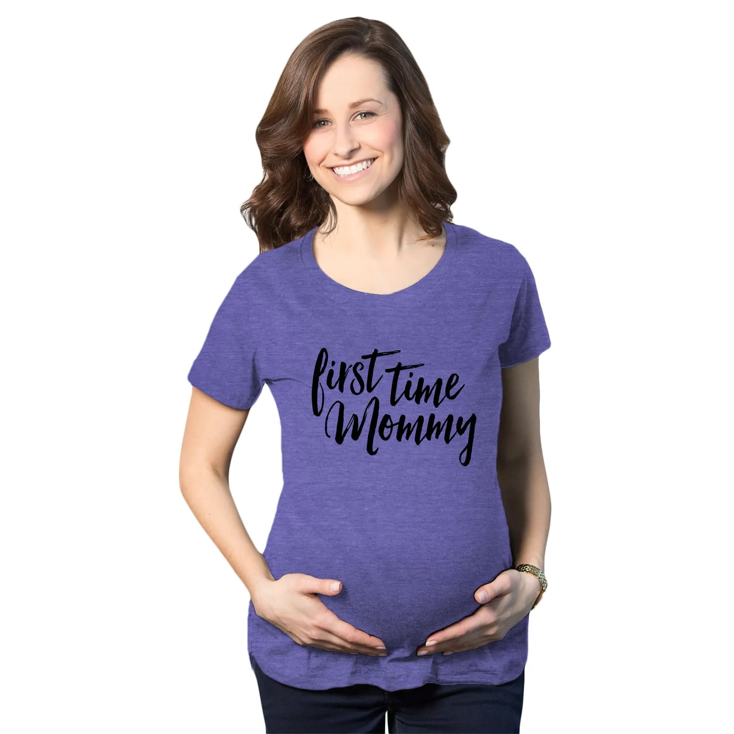 First Time Mommy Maternity T Shirt sold by Crazy Dog T-Shirts product image thumbnail 4