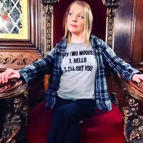 My Two Moods Women's T Shirt sold by Crazy Dog T-Shirts product image thumbnail 3