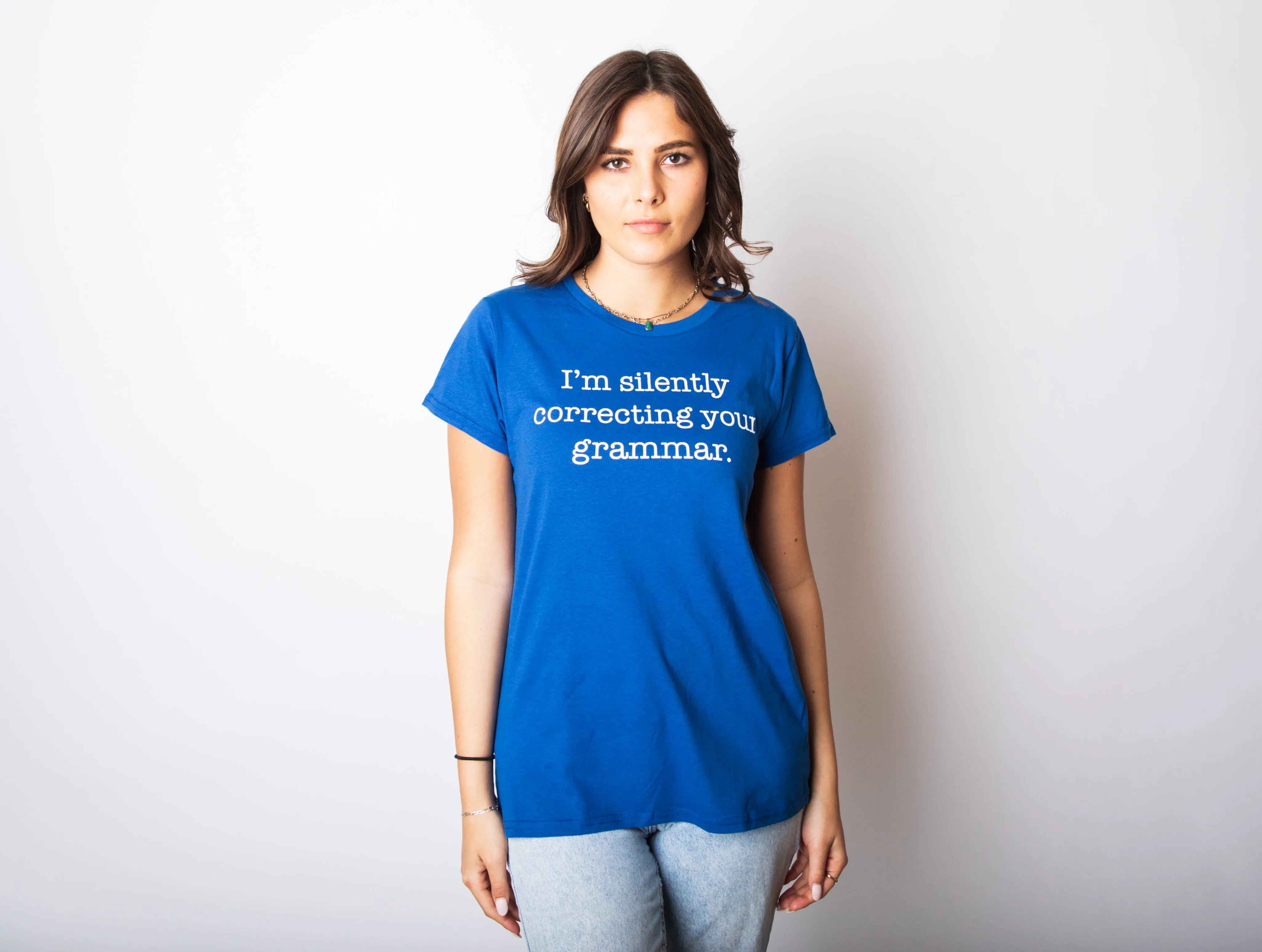 I'm Silently Correcting Your Grammar Women's T Shirt sold by Crazy Dog T-Shirts product image thumbnail 2