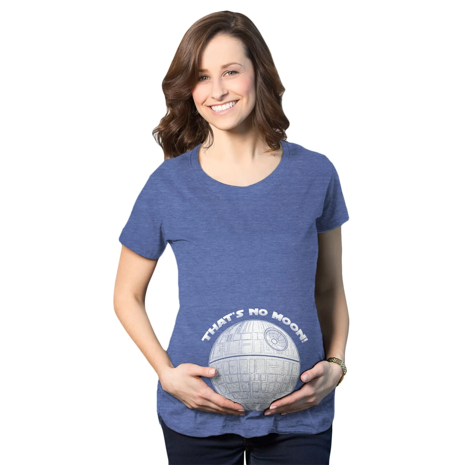 That's No Moon Maternity T Shirt sold by Crazy Dog T-Shirts product image thumbnail 5