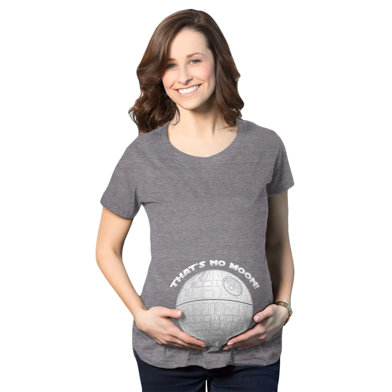 That's No Moon Maternity T Shirt sold by Crazy Dog T-Shirts product image thumbnail 4