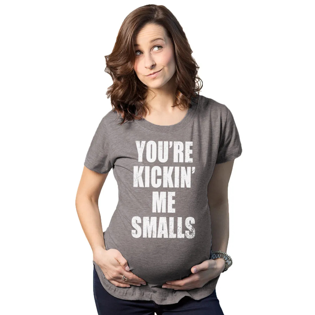 Kickin’ Me Smalls Maternity T Shirt sold by Crazy Dog T-Shirts product image thumbnail 4