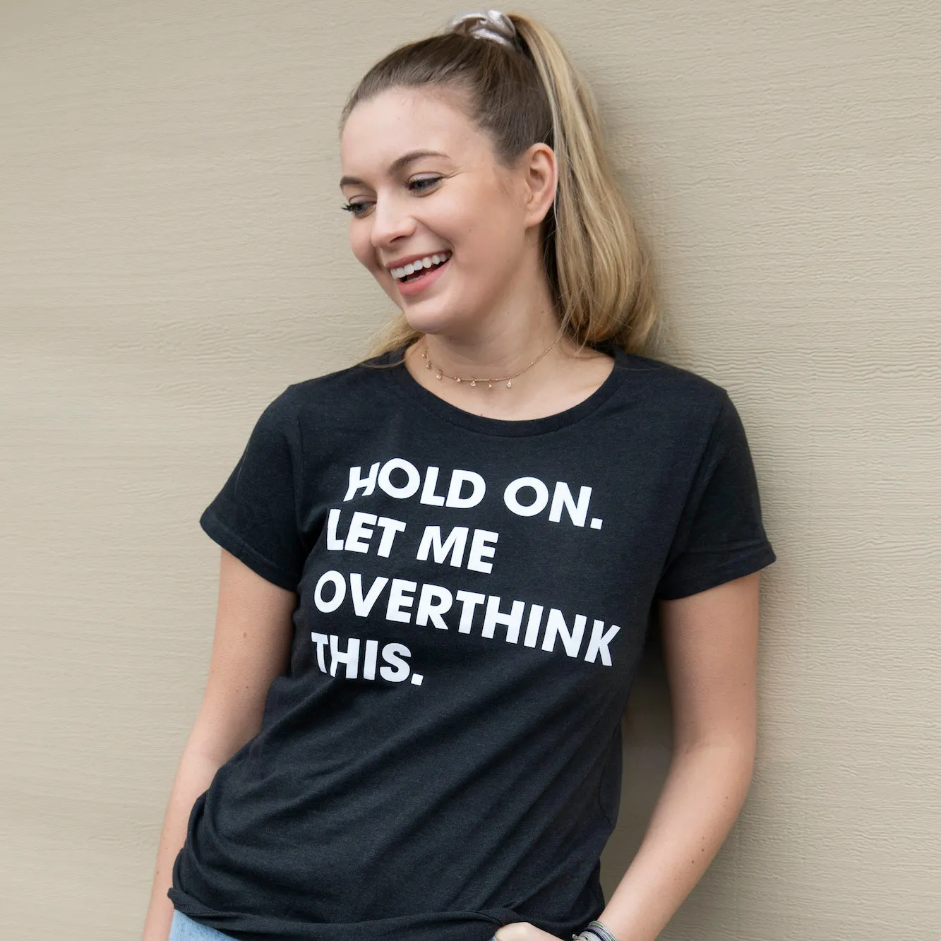 Hold On Let Me Overthink This Women's T Shirt sold by Crazy Dog T-Shirts product image thumbnail 3