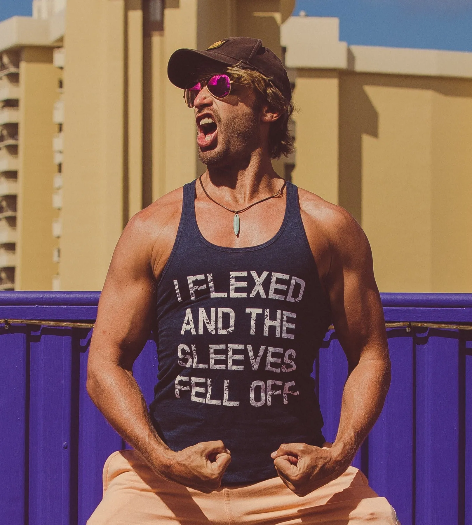 I Flexed And The Sleeves Fell Off Men's Tank Top sold by Crazy Dog T-Shirts product image thumbnail 2
