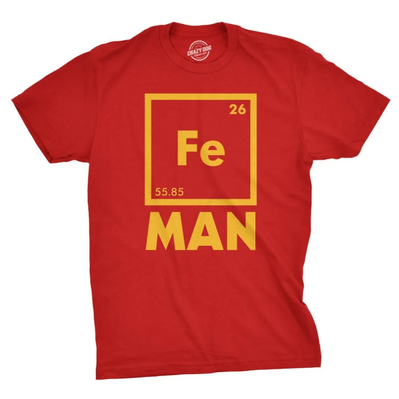 Chemical Element For Iron Man Men's T Shirt sold by Crazy Dog T-Shirts
