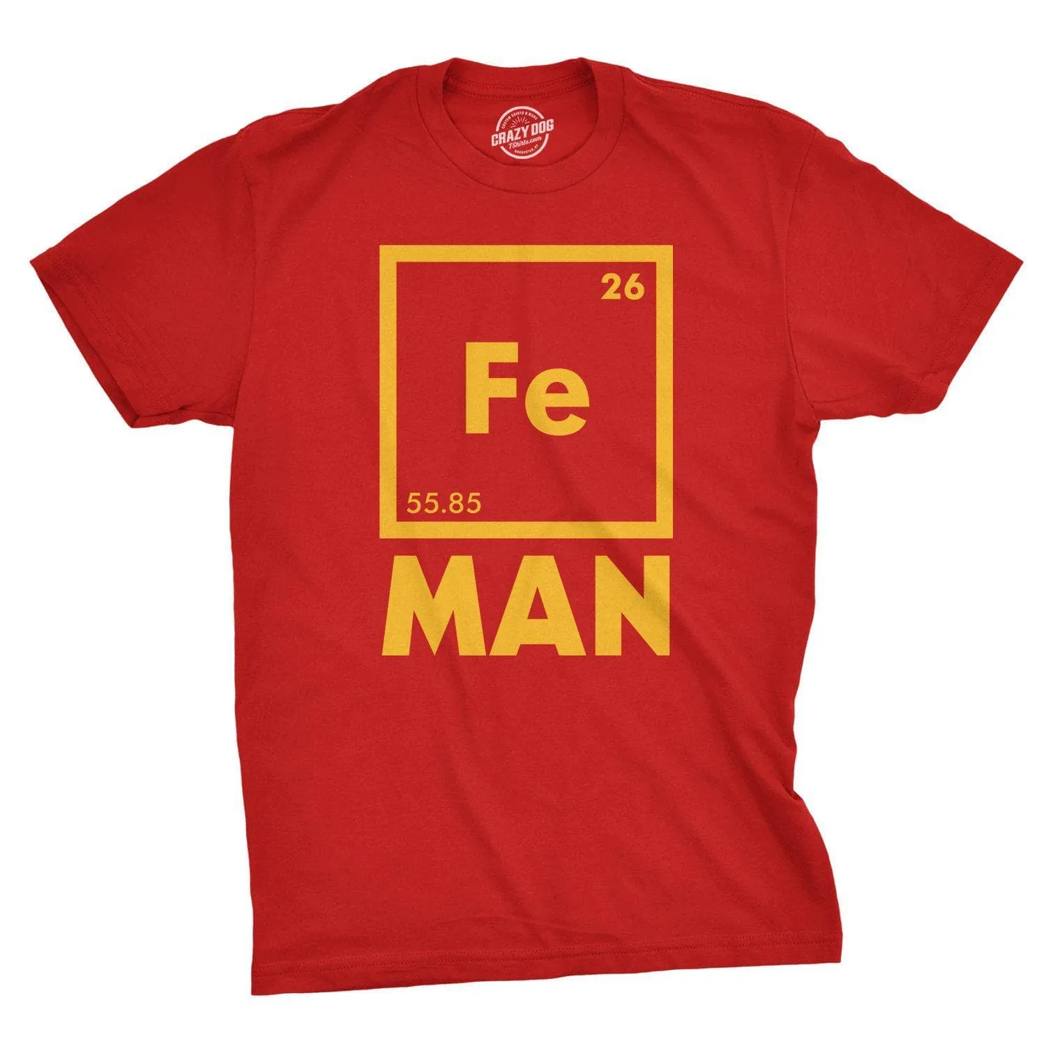 Chemical Element For Iron Man Men's T Shirt sold by Crazy Dog T-Shirts