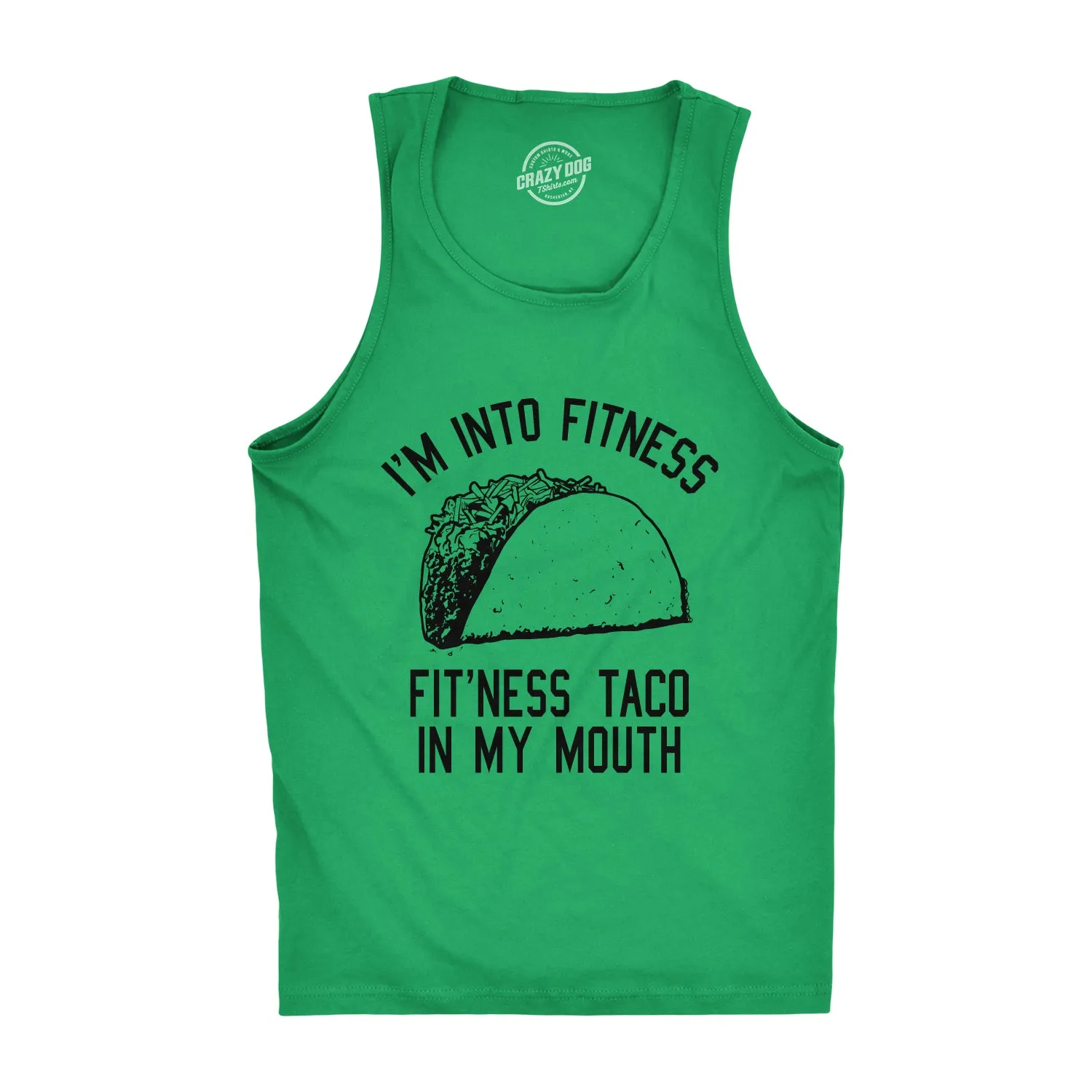 I'm Into Fitness Fit'ness Taco In My Mouth Men's Tank Top sold by Crazy Dog T-Shirts product image thumbnail 2