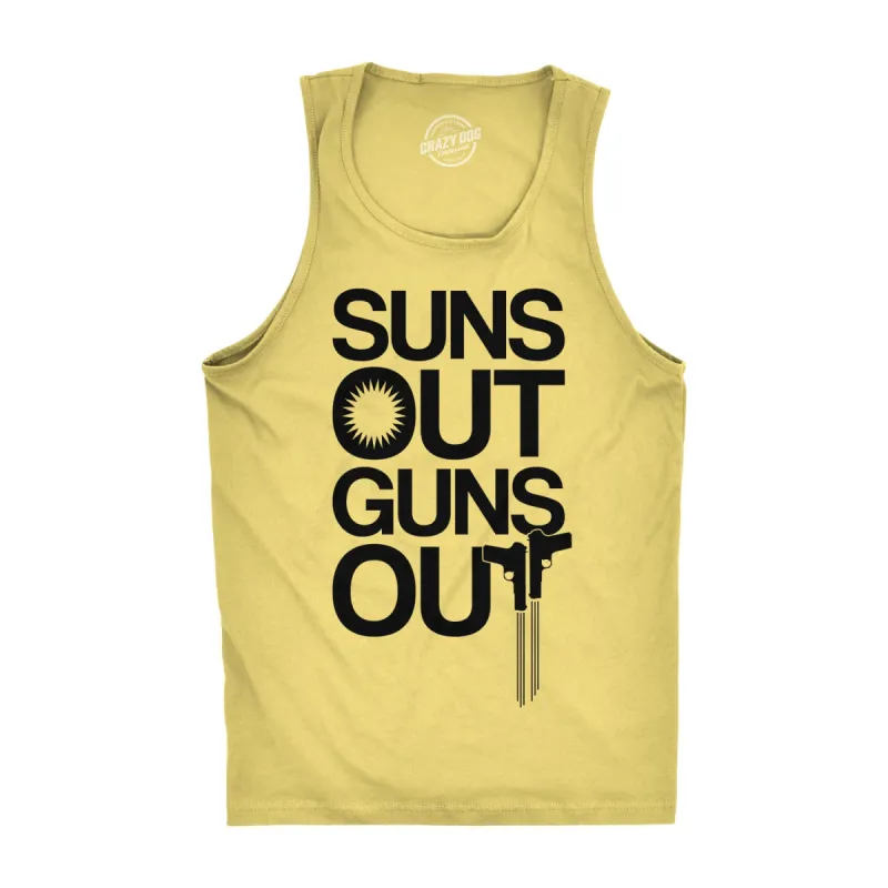 Suns Out Guns Out Men's Tank Top sold by Crazy Dog T-Shirts