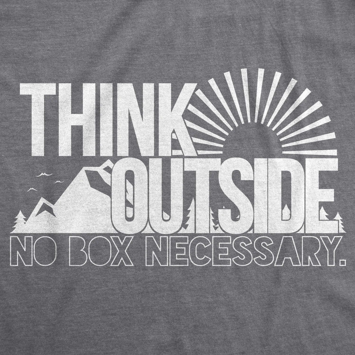 Think Outside No Box Necessary Women's T Shirt sold by Crazy Dog T-Shirts product image thumbnail 3