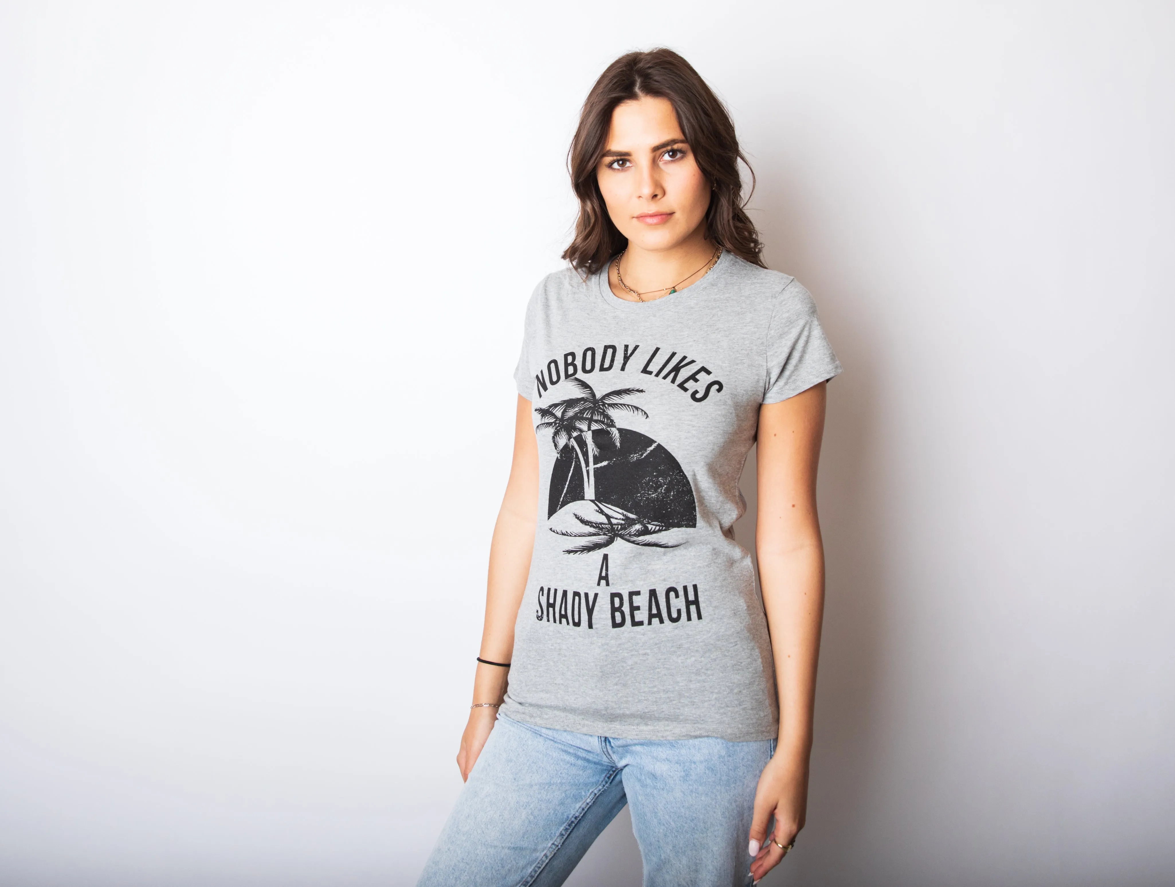 Nobody Likes A Shady Beach Women's T Shirt sold by Crazy Dog T-Shirts product image thumbnail 2