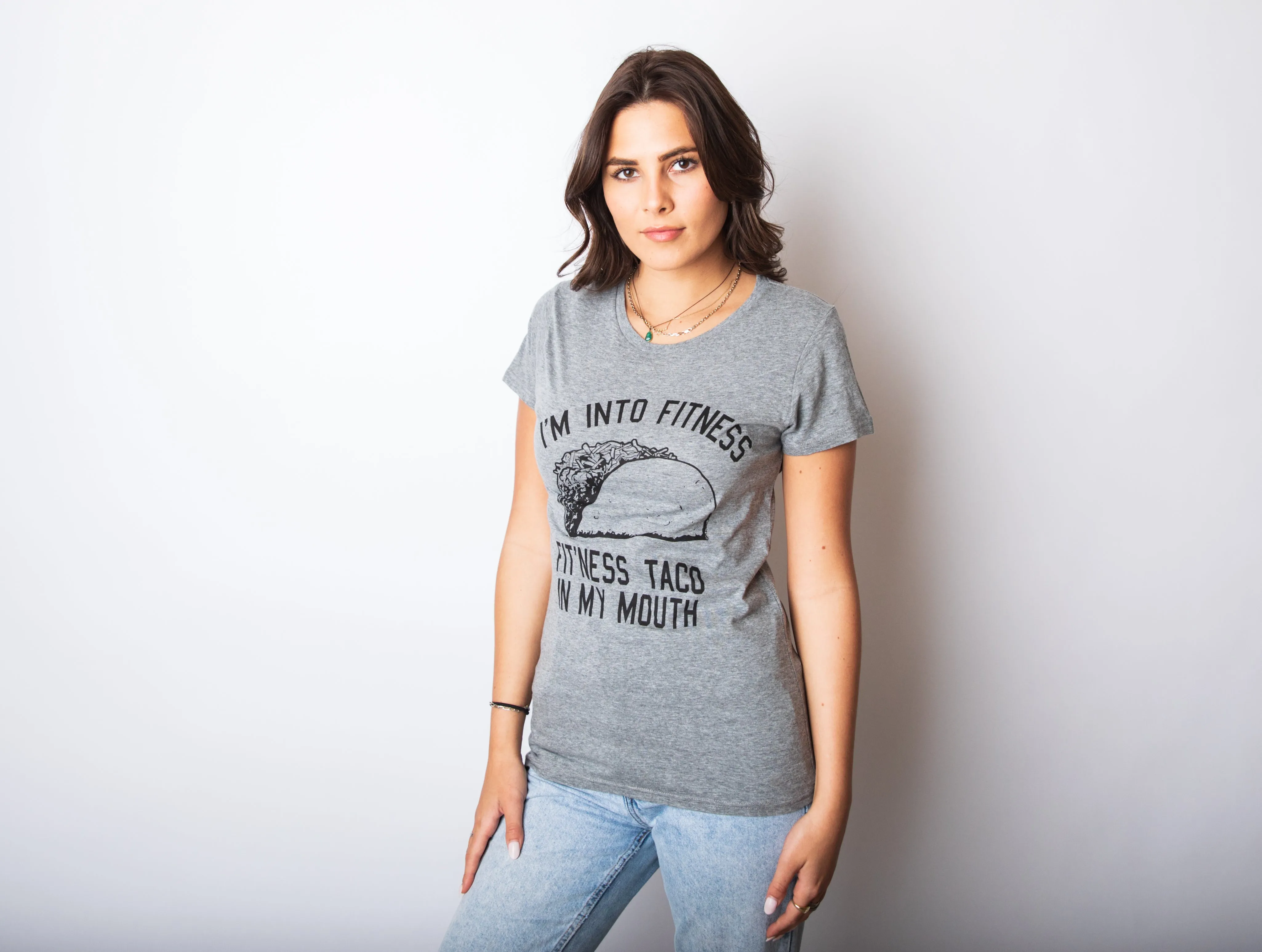 Fitness Taco In My Mouth Women's T Shirt sold by Crazy Dog T-Shirts product image thumbnail 2